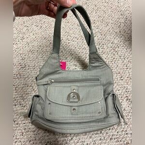 Y2K military-style Green/Grey shoulder bag new with flaw xhilaration